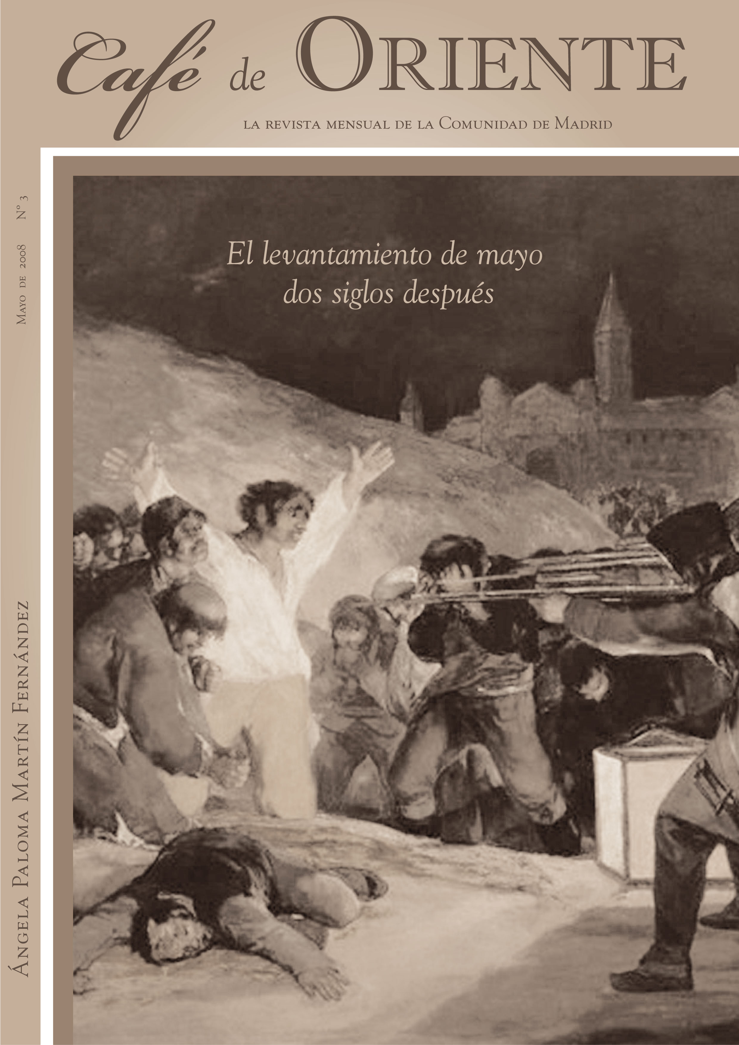 Portada nº 3 Café de Oriente (la revista era a color). Ángela Paloma Martín