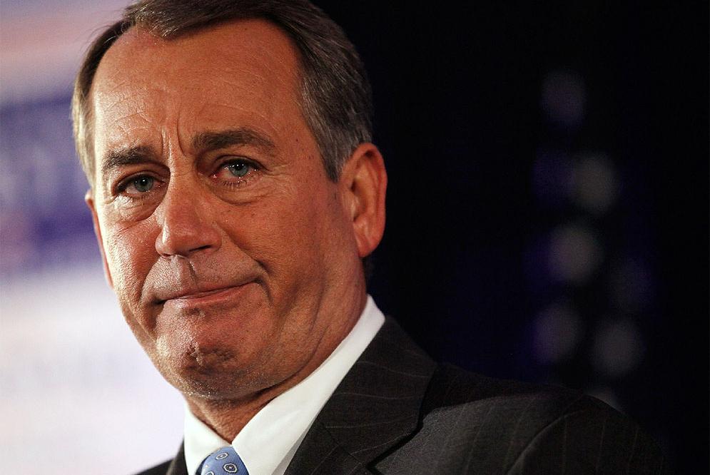 John Boehner, durante su discurso tras conocer los resultados de las elecciones.- AFP
