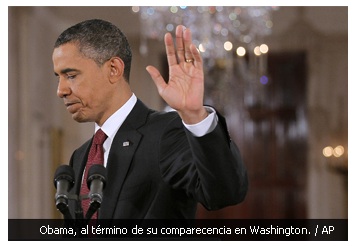 Obama, tras terminar su comparecencia en Washington