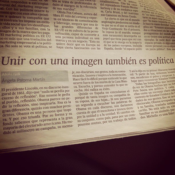 Articulo en El País. 26 de enero de 2012